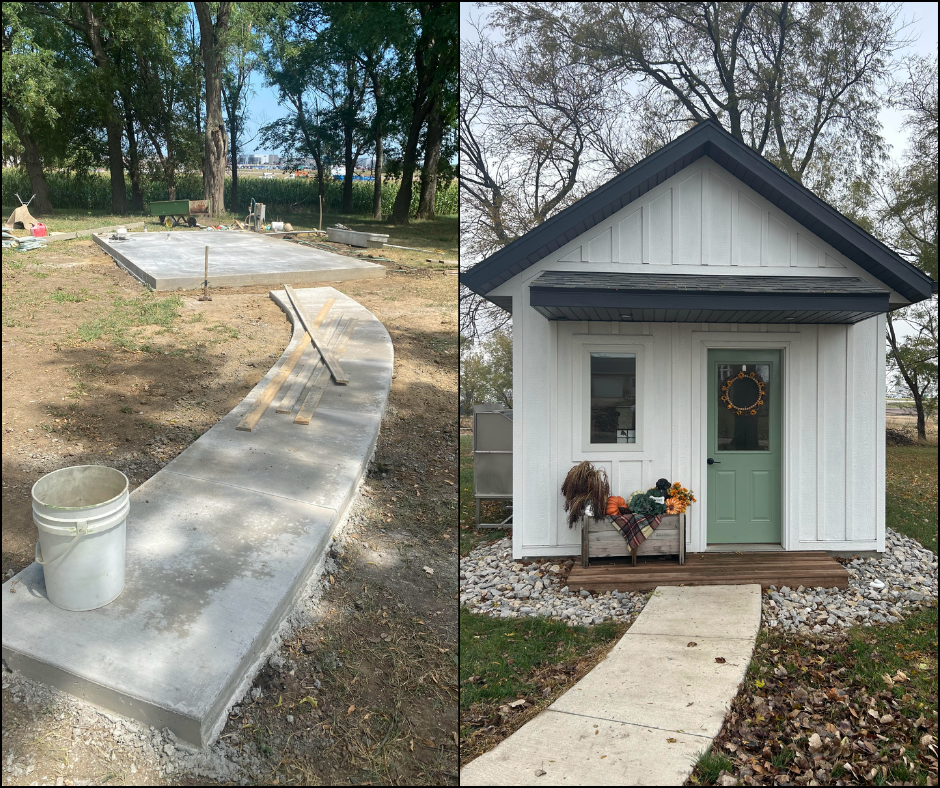 Bark Bath Grooming Before and After it was built. 